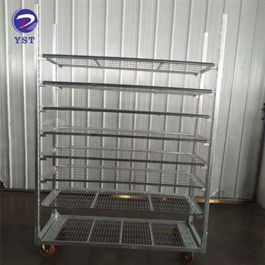 عربات الزهور الشبكية المعدنية